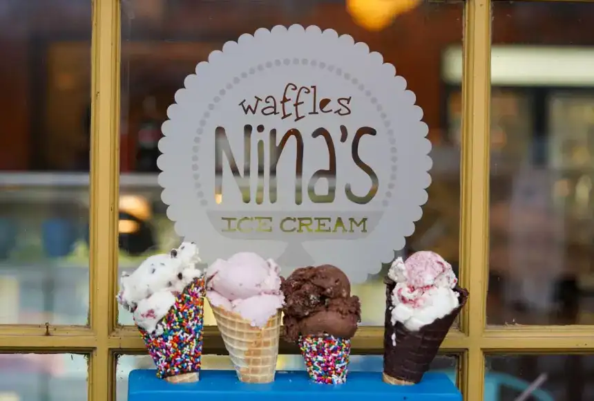 Photo showing Nina’s Waffles & Ice Cream