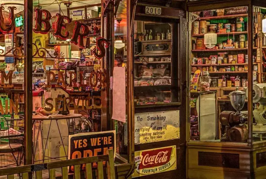 Photo showing J. Lauber's Ice Cream Parlor